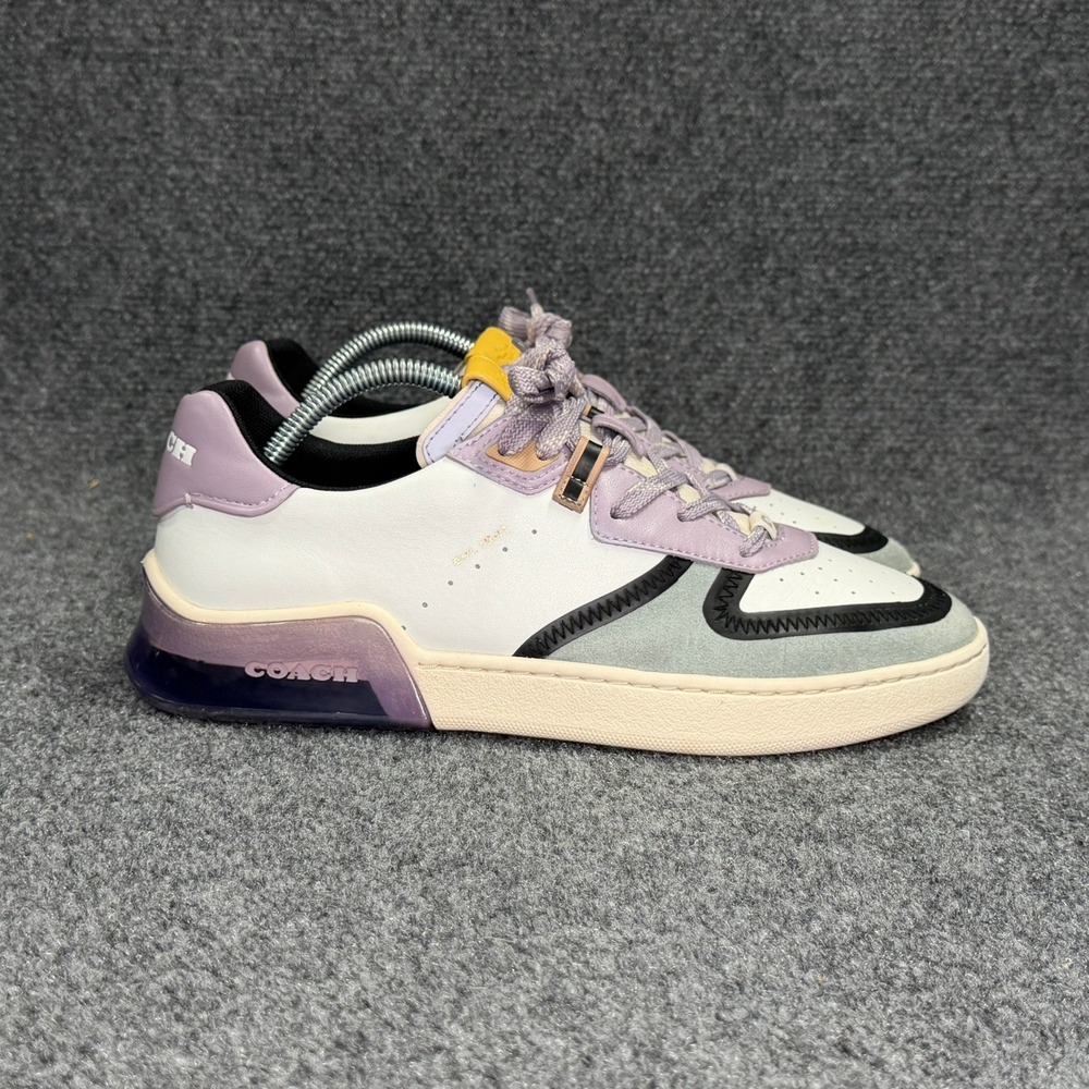 Coach Citysole Court Sneakers Women's 10 Green Purple Retro Athletic Casual Shoe - Picture 1 of 12